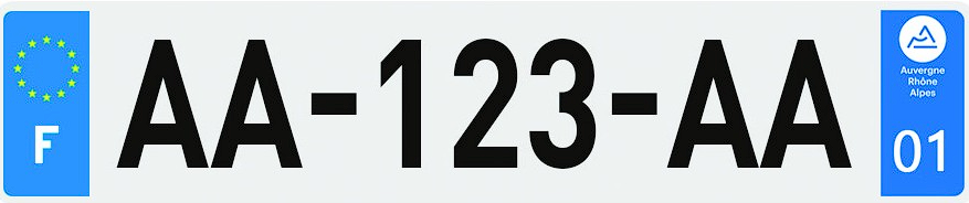 Plaque homologu&eacute;e